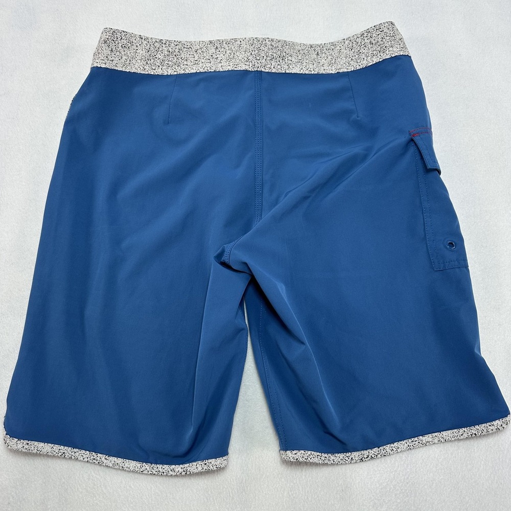 RVCA Board Shorts Mens 30 Blue Performance Stretch Surf Swim Trunks Speckle Trim - Picture 9 of 11